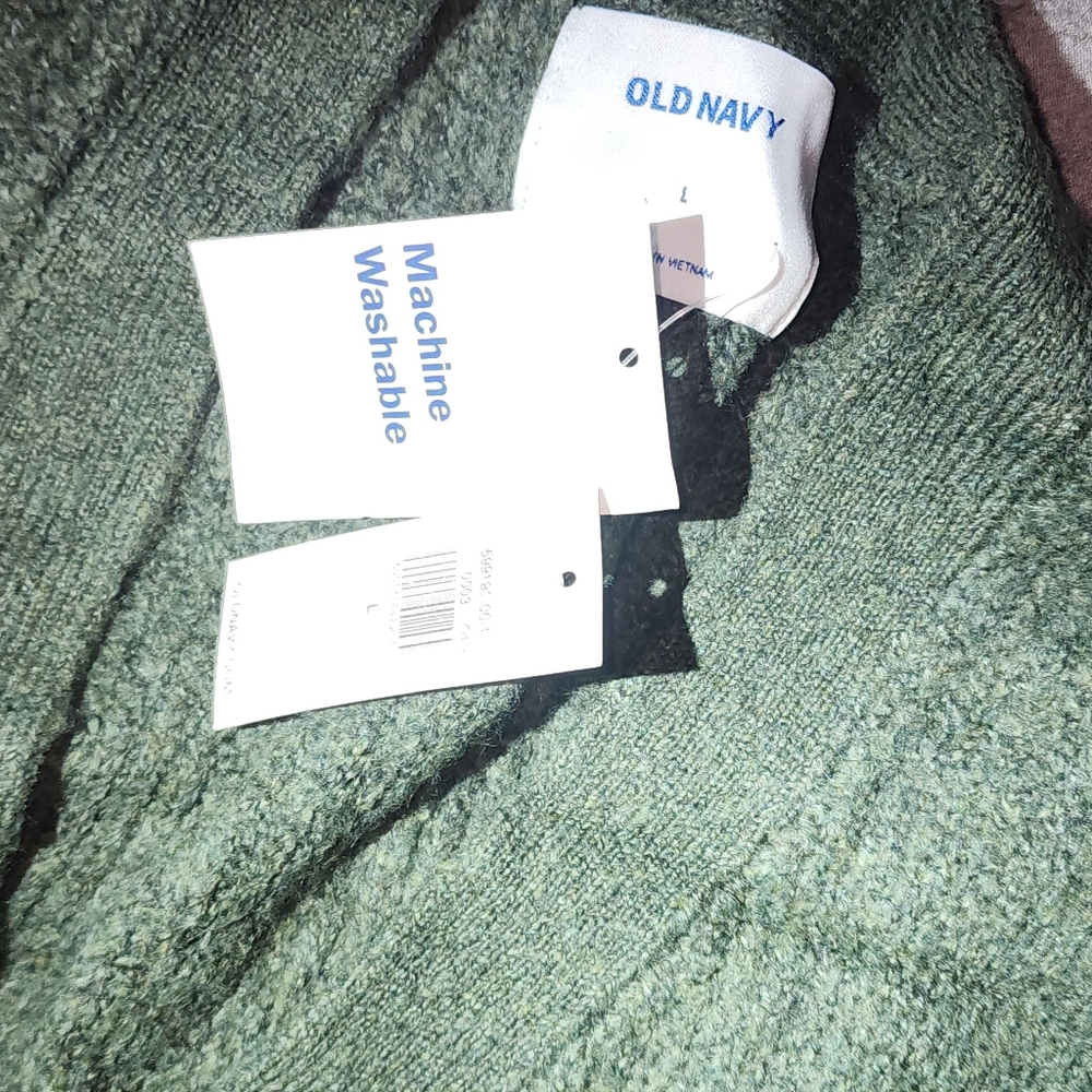 New OLD NAVY Green Cardigan Mens Size Large* Super Soft * - Picture 2 of 6
